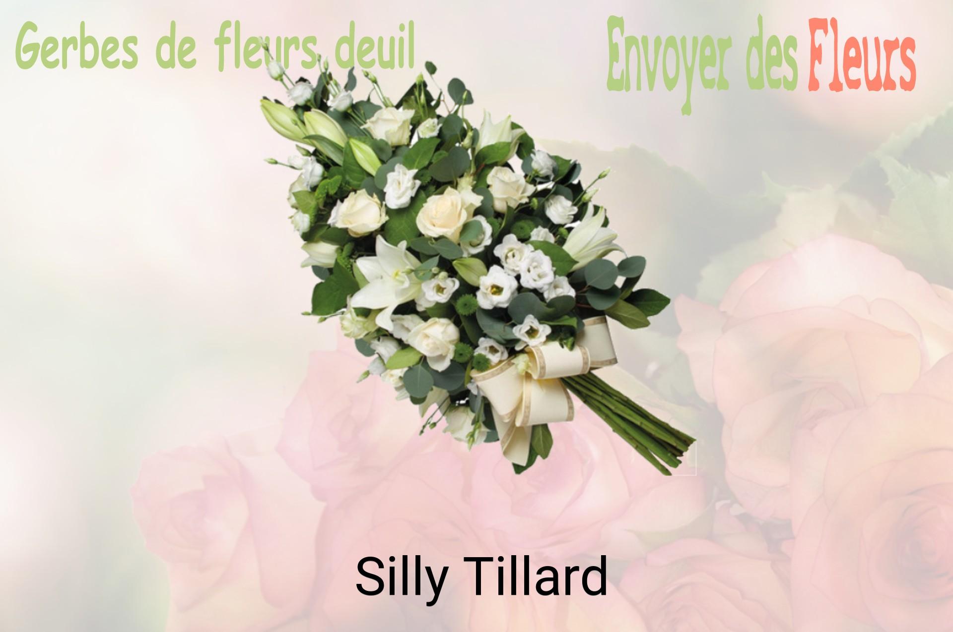 Gerbe de fleurs de deuil livrée à Silly-Tillard